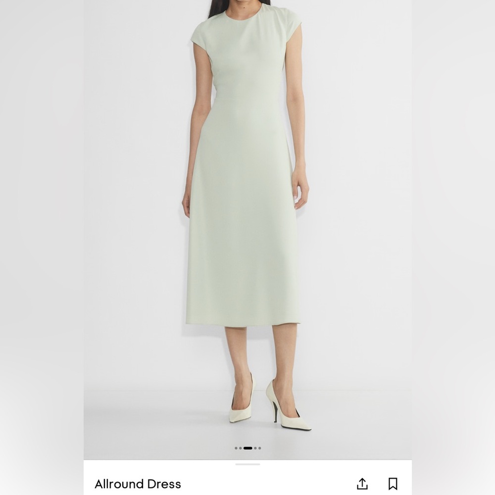 Babaton Aritzia Allround Mint Green Midi Dress, Size 0